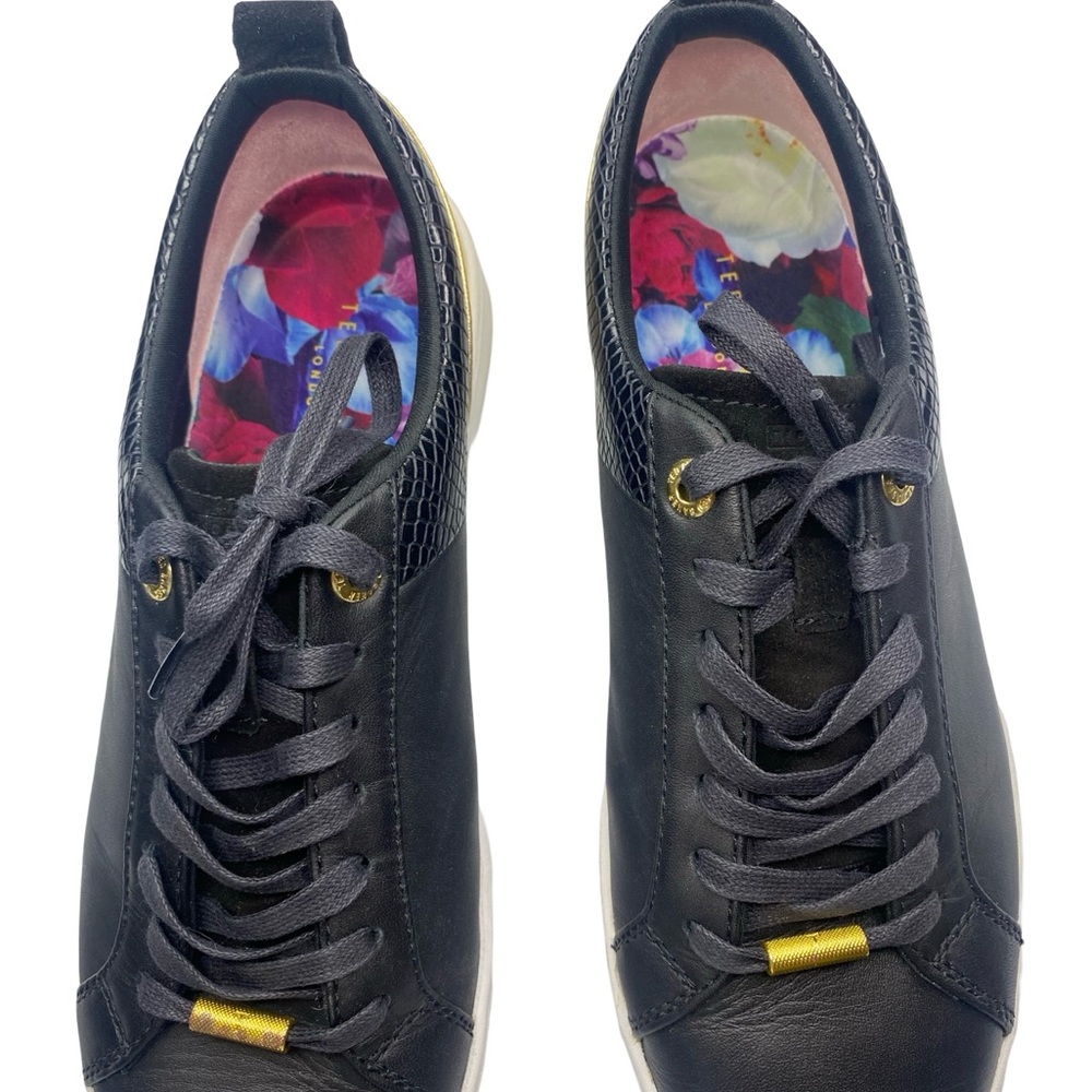 Ted Baker Black and Gold sneakers woman’s size 9 - Picture 8 of 12